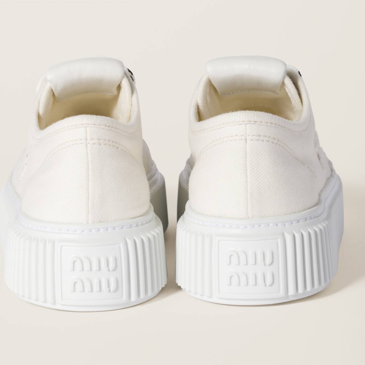 限時優惠✨訂貨🍒MIUMIU 5cm 厚底帆布餅乾鞋 Size 35.5 36.5 37.5 38 38.5 39 40
