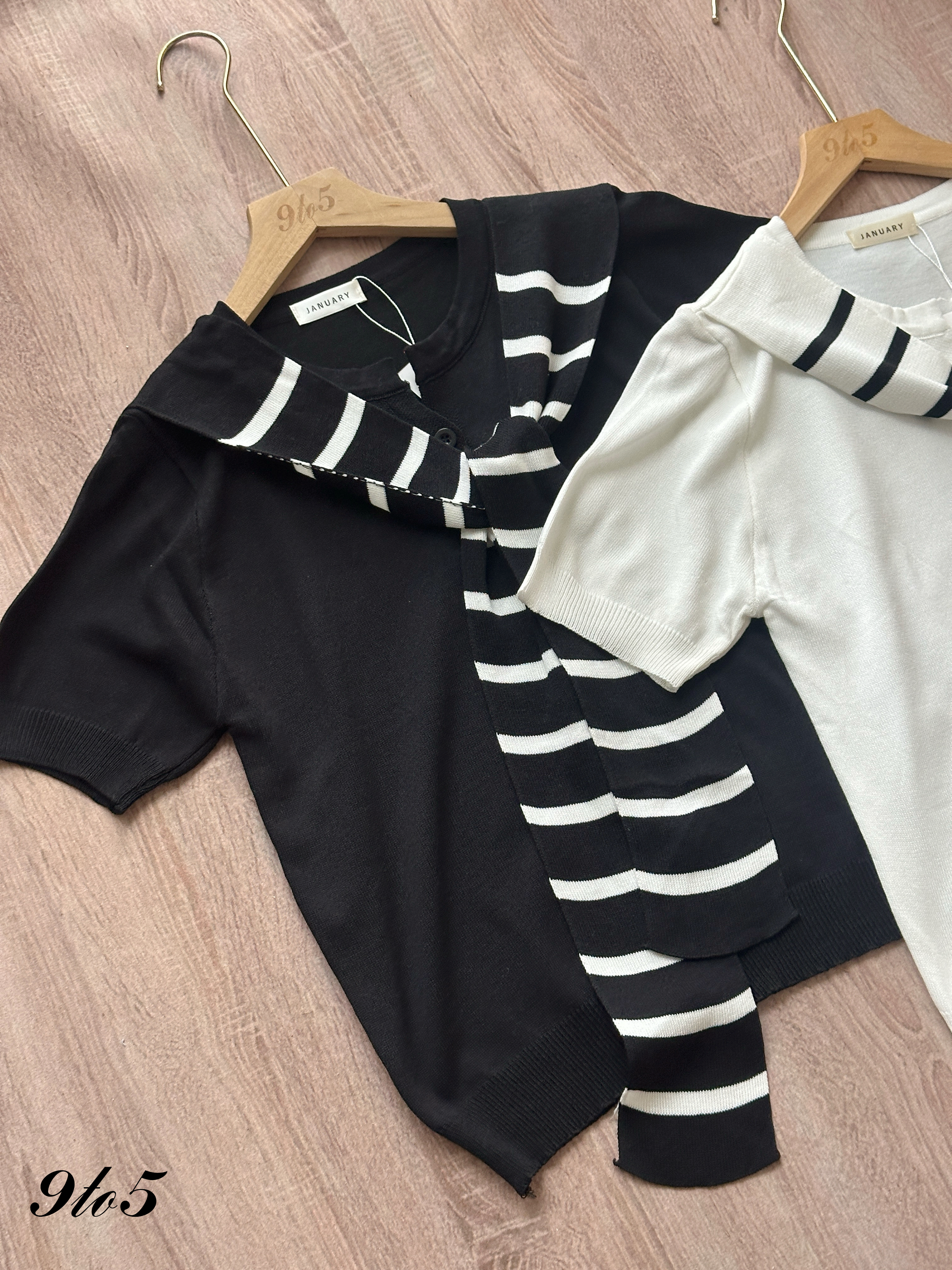 T4269 Sailor Collar Knit Top - 4 Colors 