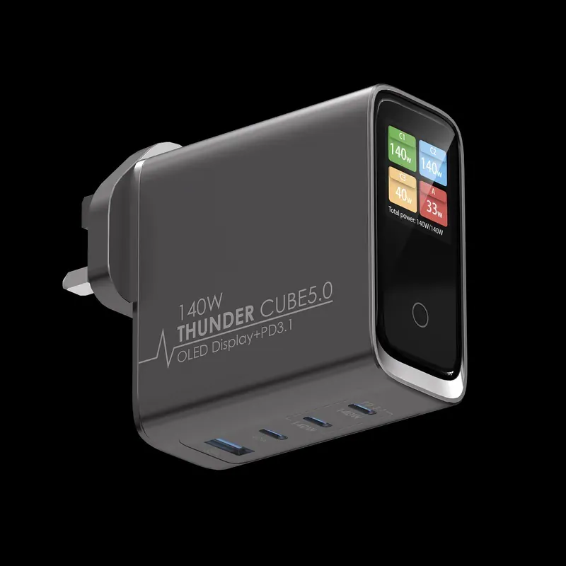 香港行貨 一年保養 ego 140W THUNDER CUBE 5 OLED 充電器 LP-140W-3C1A-UE｜牆插充電器｜USB充電器｜GaN 3｜USB-C充電器 