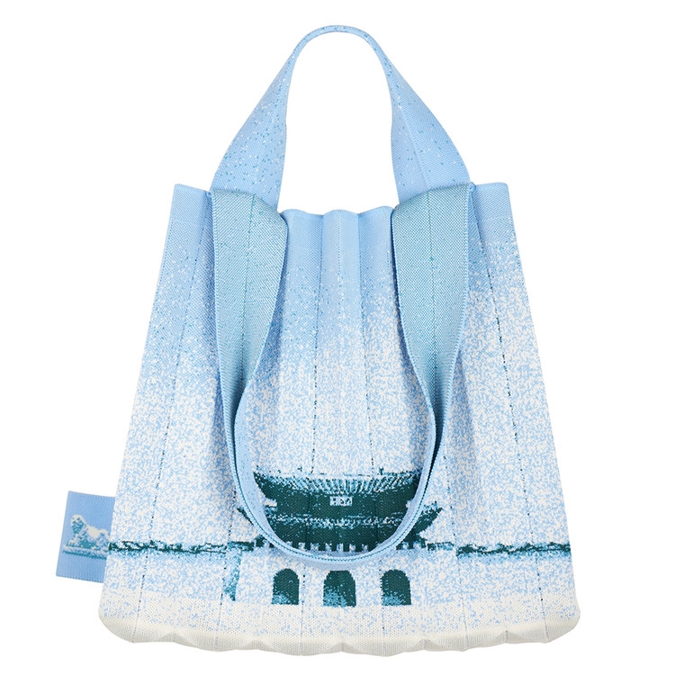 PLEATSMAMA Two-way Shopper Bag Seoul Edition Ocean Sky