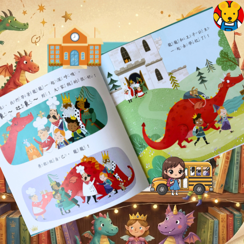 🔸預購貨品🔸 《勇敢做自己龍龍！》克服上學焦慮互動情緒繪本｜龍龍情緒教養系列 (亞馬遜滿分推薦)