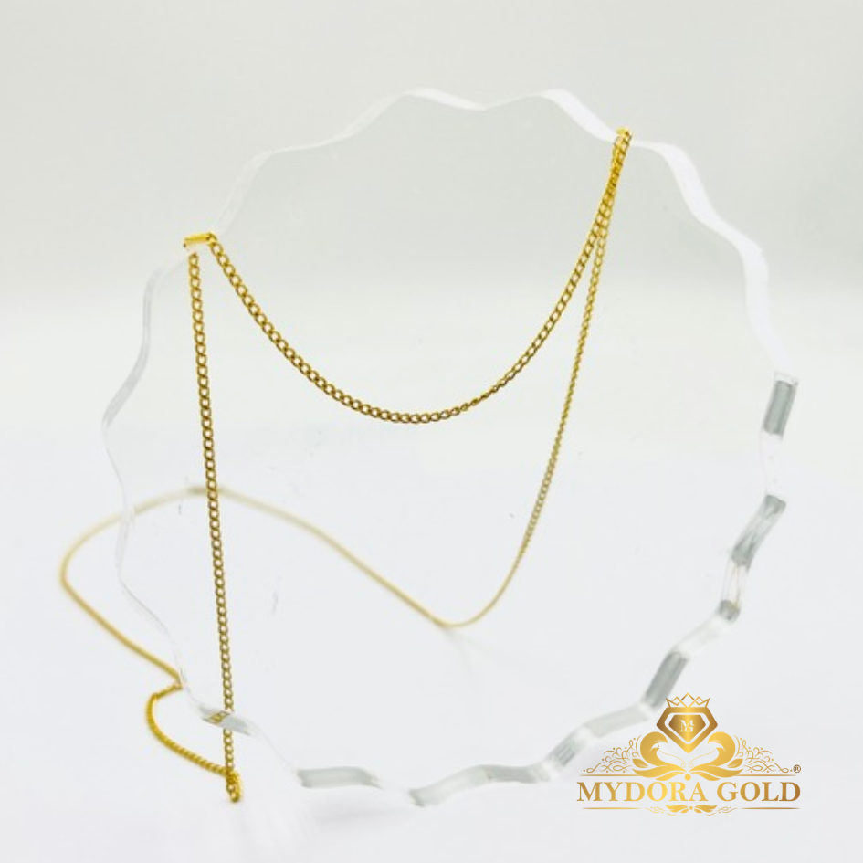 MYDORA Rantai Leher Gajah Licin (58cm) l EMAS 375/9K