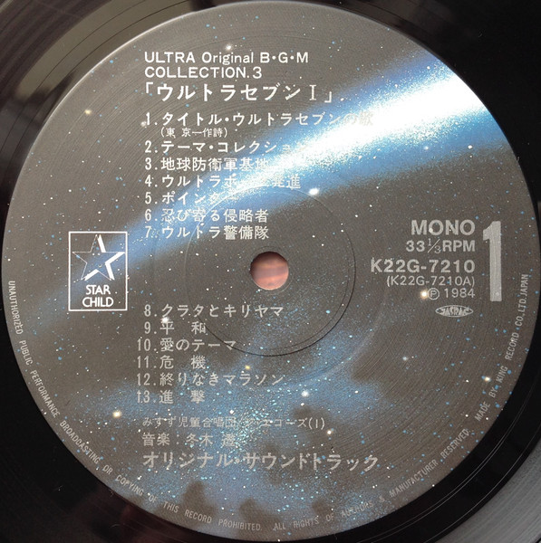 (極罕) 日本特撮 < Ultra Seven Ⅰ > 1984 LP黑膠唱片