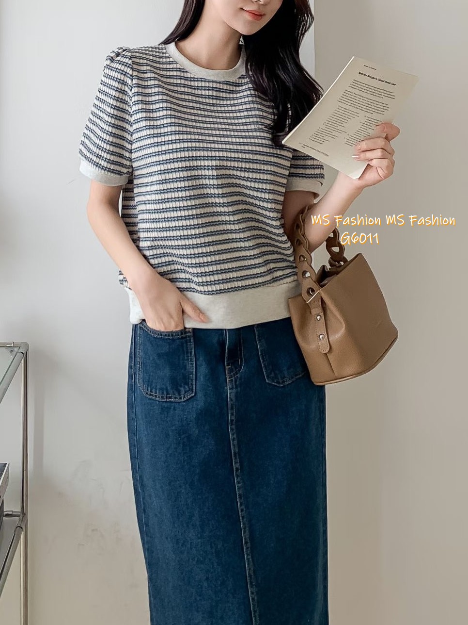 G6011 韓國🇰🇷靚色橫間top