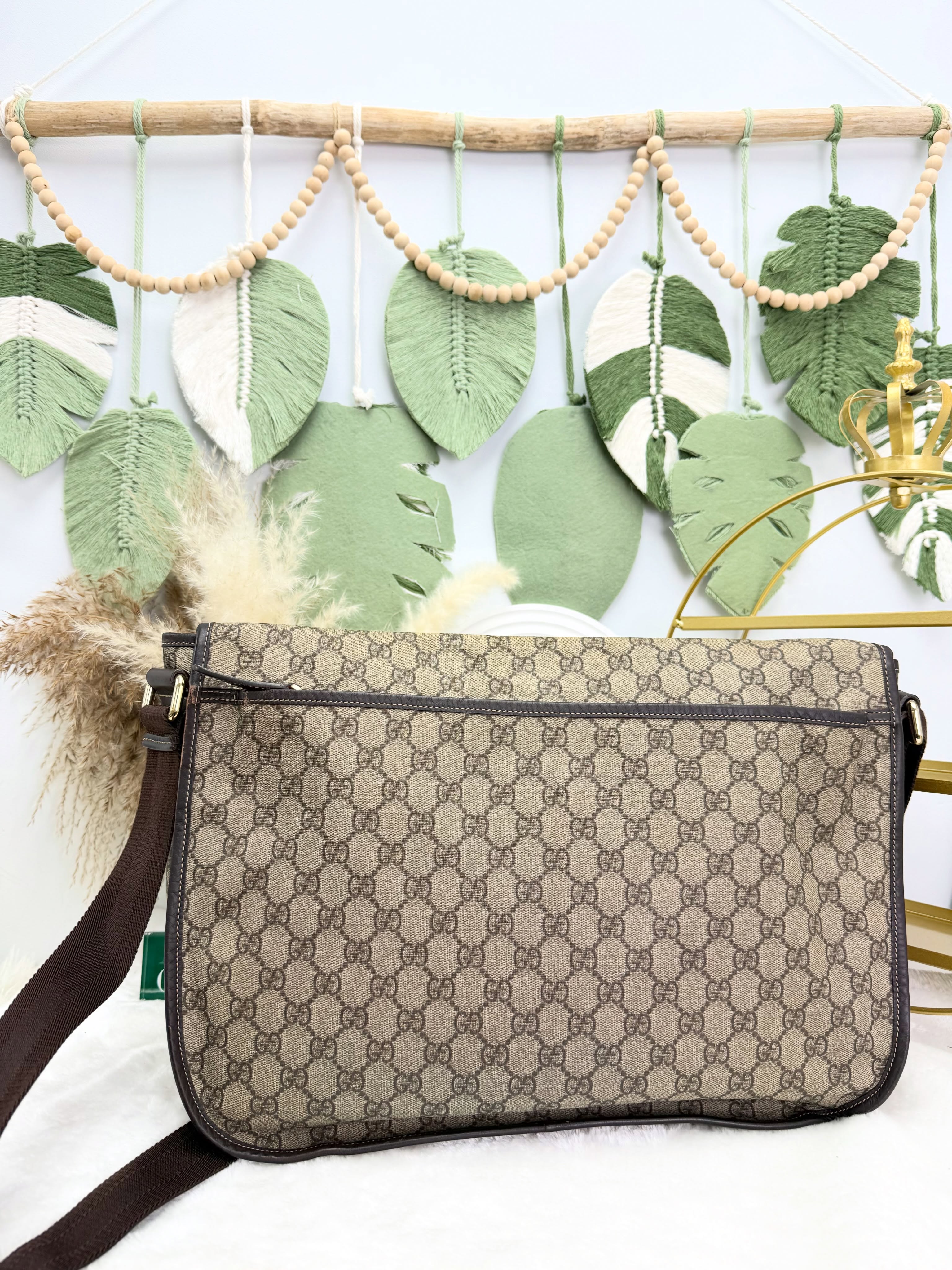 Gucci 👜 PRE OWNED 🛍️老花郵差包 有塵袋💼