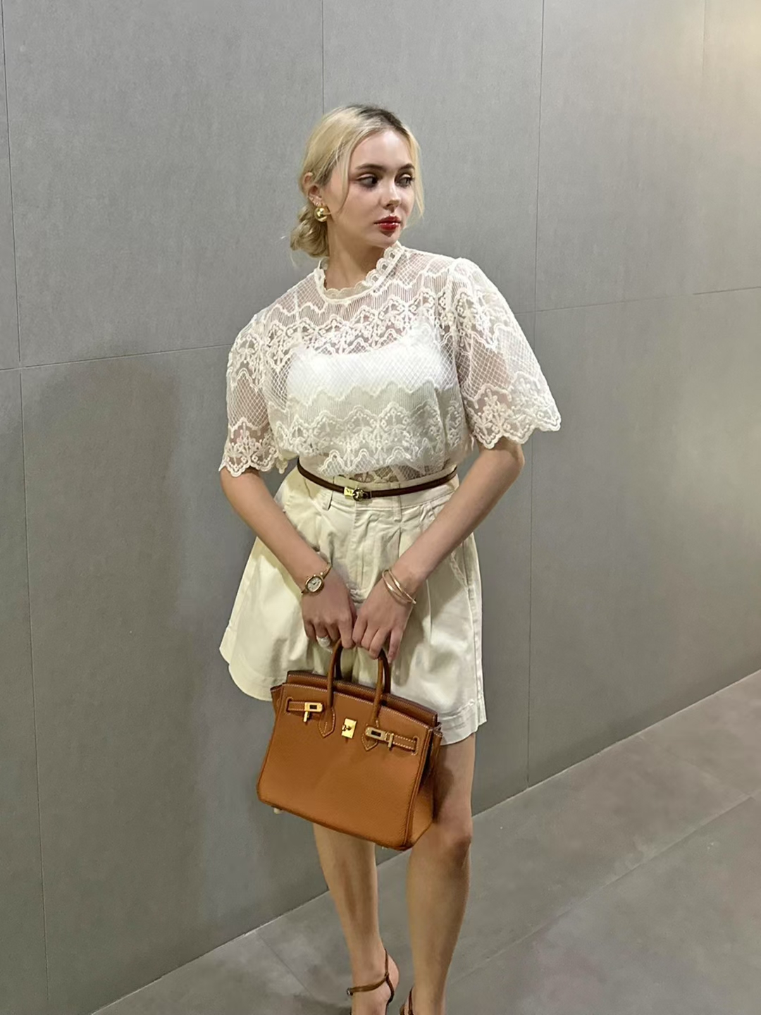 Vintage-Inspired Lace Top with Scalloped Edges (Inner Layer Not Included) ‖ 波浪花边复古蕾丝上衣（不含内搭）KR0199714