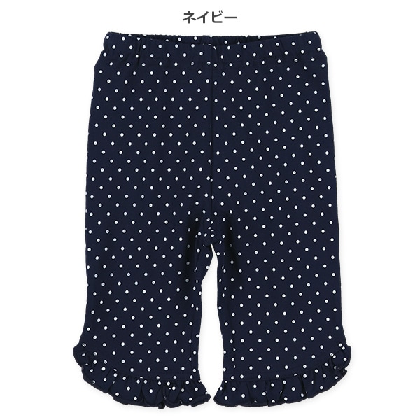 🇯🇵預訂 日本直送🇯🇵兩色火烈鳥滿印荷葉邊純棉半截打底褲