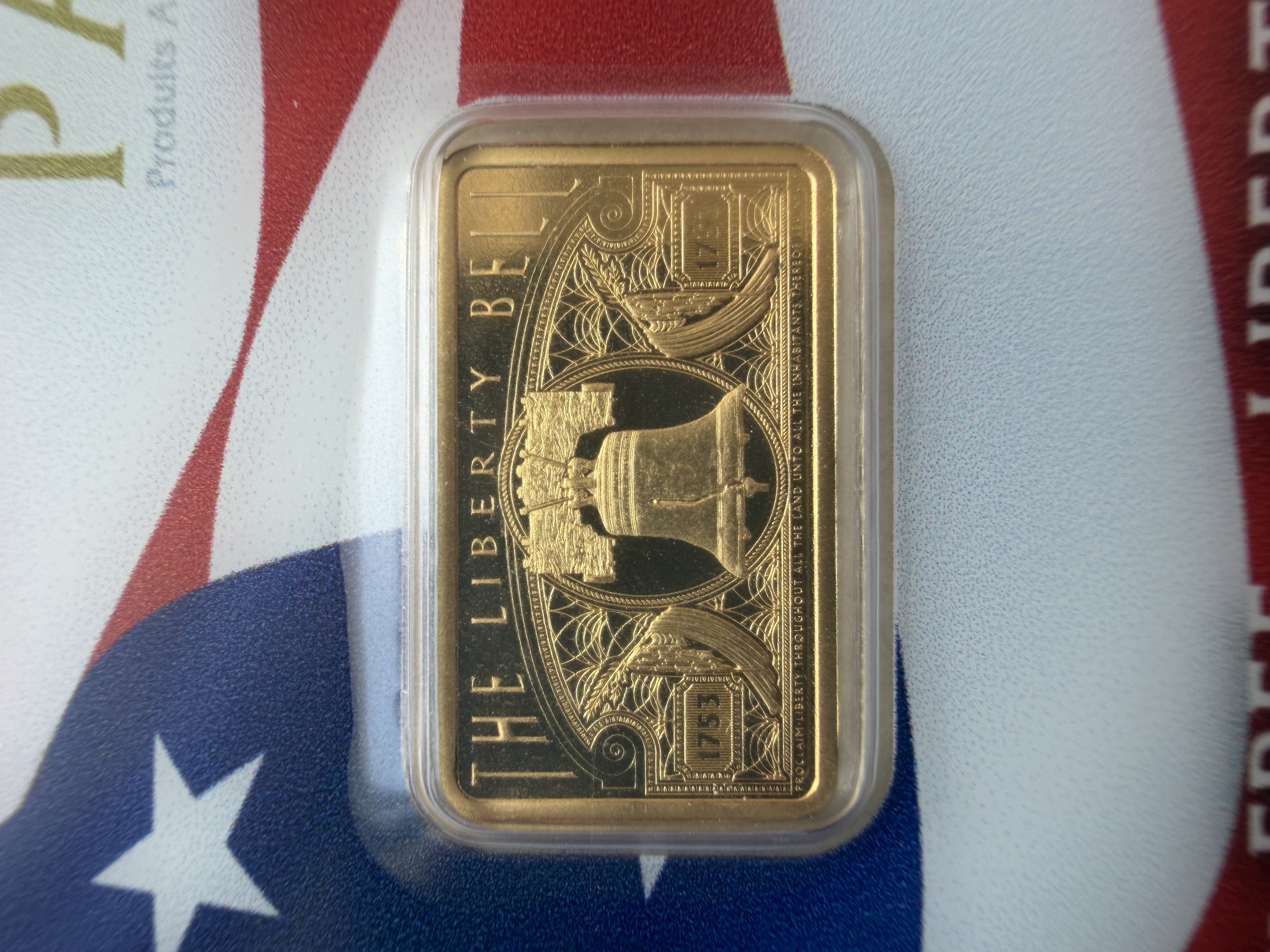 (SN2365) PAMP Liberty Bell 5g 🇨🇭Swiss Fine Gold Bar 999.9