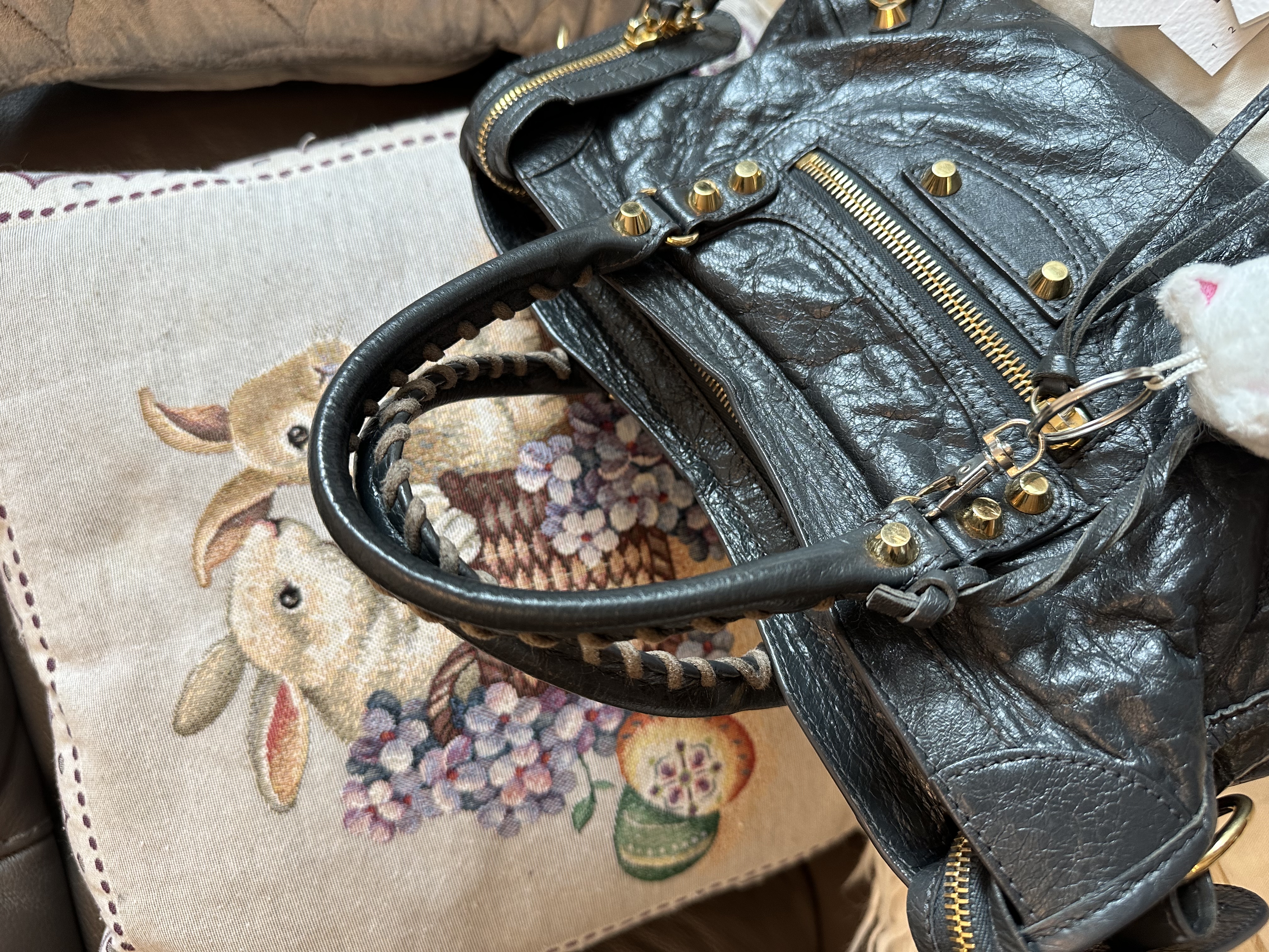 balenciaga dark grey city ghw 