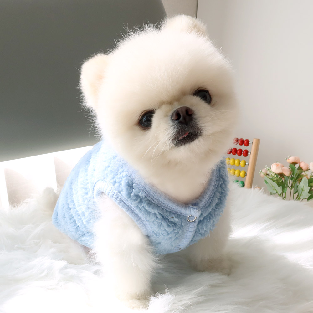 HONEY DOG🇰🇷 秋冬保暖羊羔絨快餐刺繡背心 (四款可愛造型)