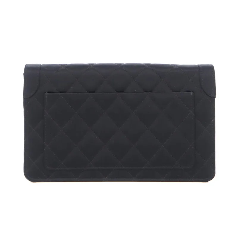 Chanel Vintage Quilted Satin Evening Flap Clutch