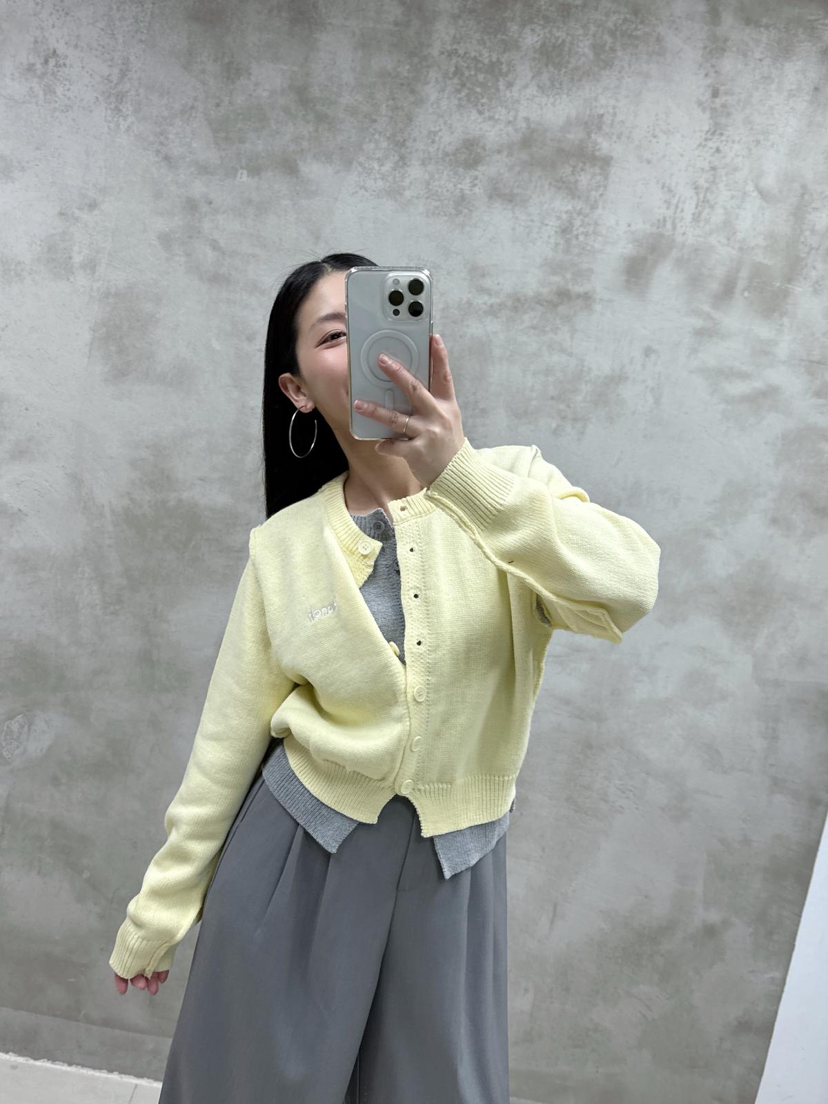 假兩件拼色外套