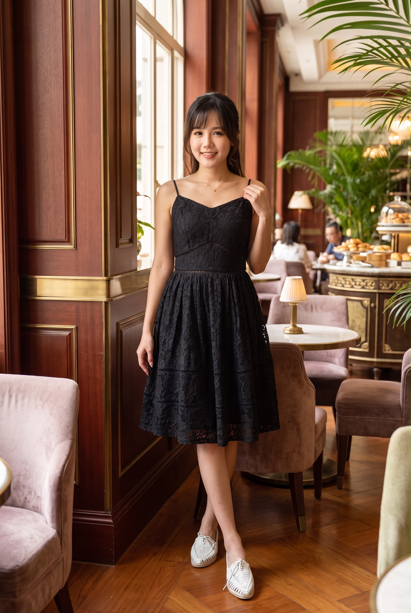 3171 Black Lace Slip OP 39"