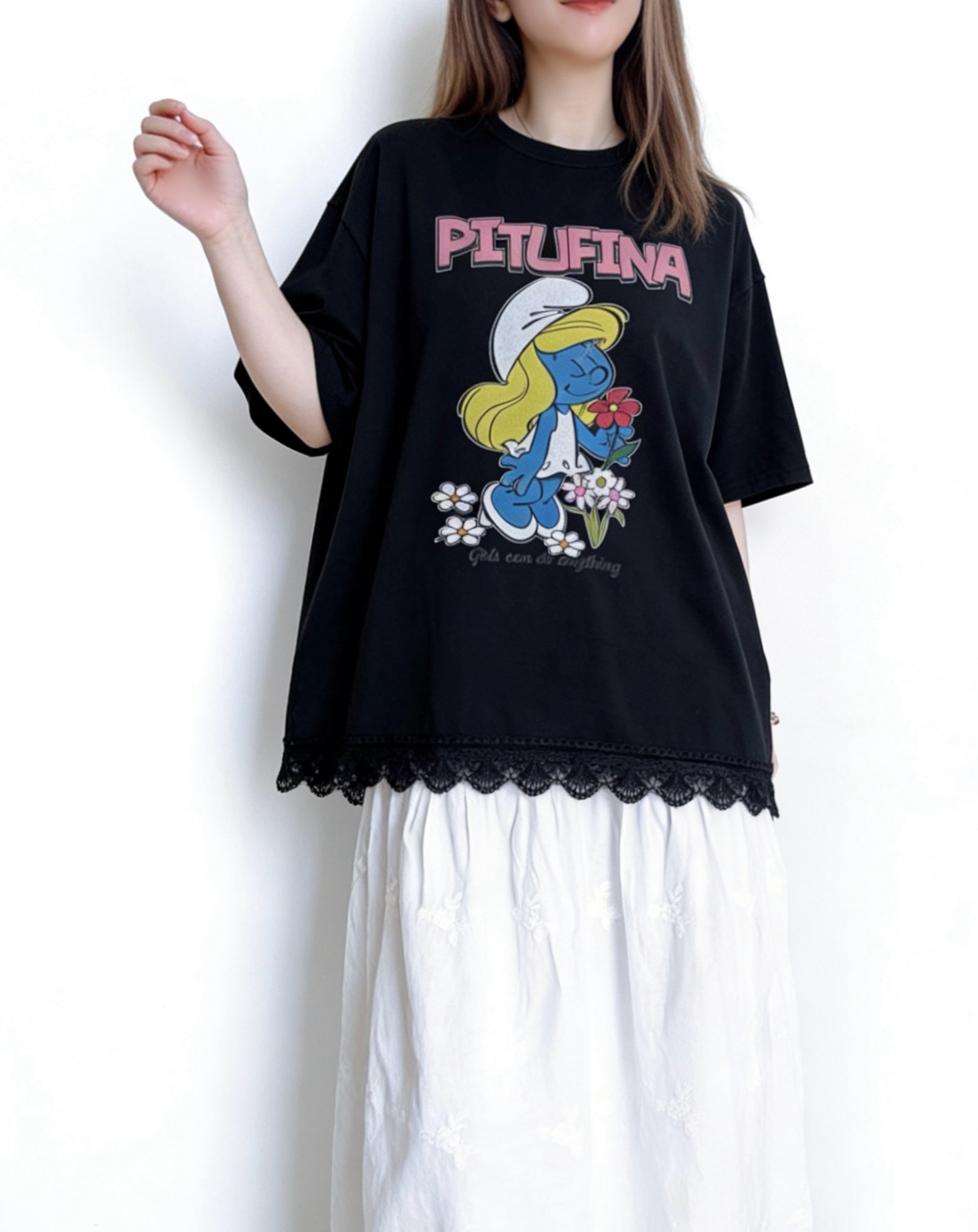 🌼初春優惠🍀 retro卡通LACE Tee