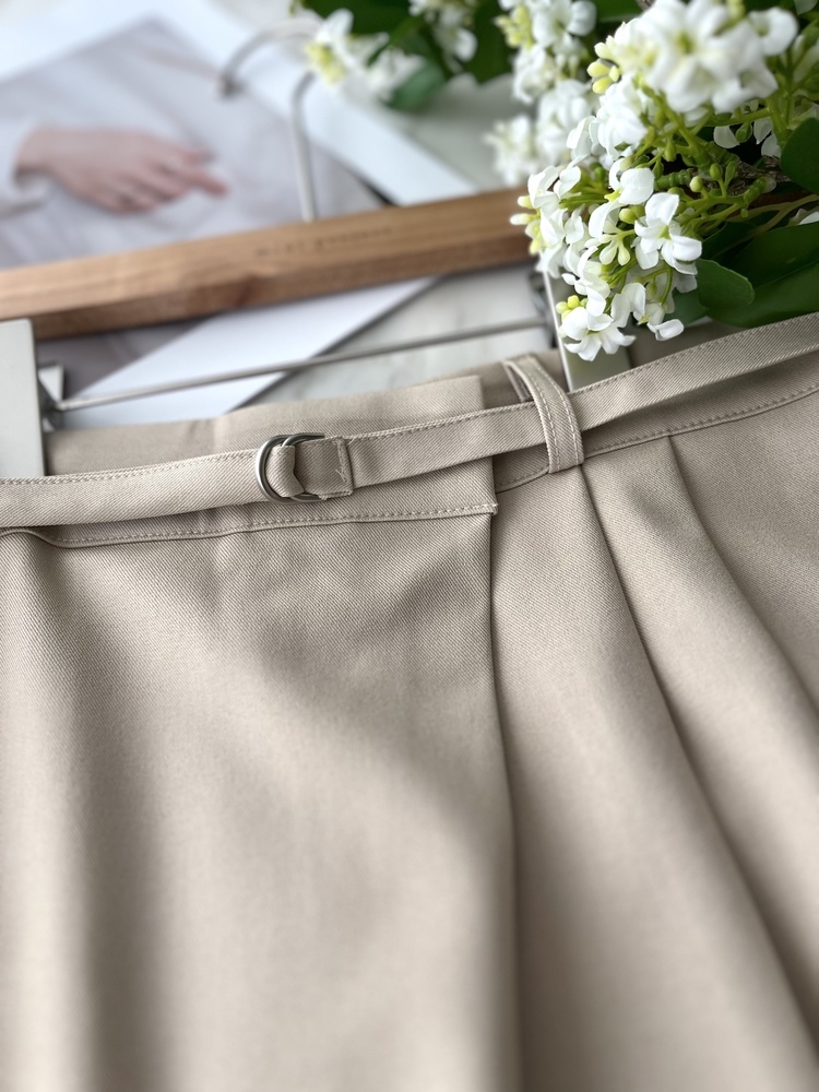 Asymmetric Wrap-Line Slacks (Beige)