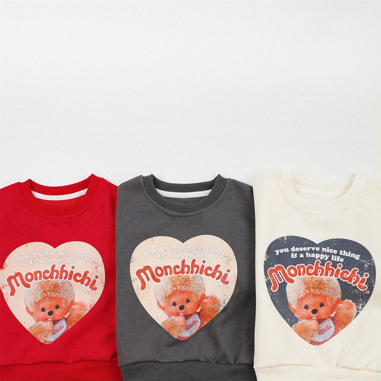日單Monchhichi 愛心衛衣