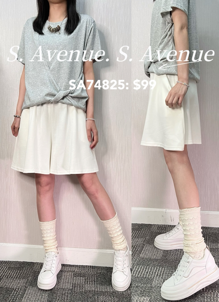 SA74825: 橡根腰空氣棉超舒服裙褲