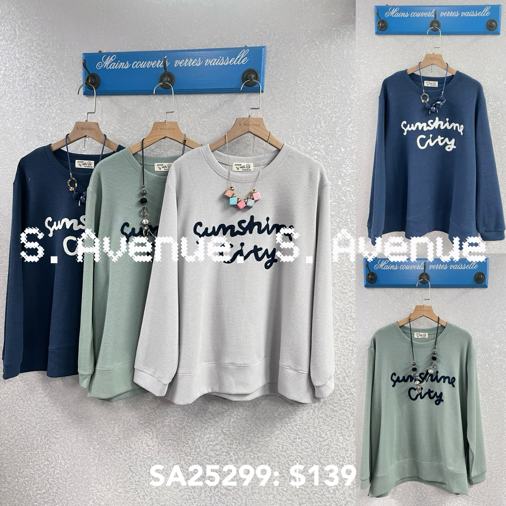 SA25299: 長袖英文字tee