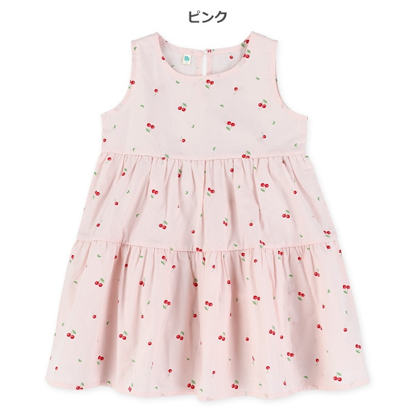 🇯🇵預訂 日本直送🇯🇵兩色櫻桃滿印純棉背心連身裙