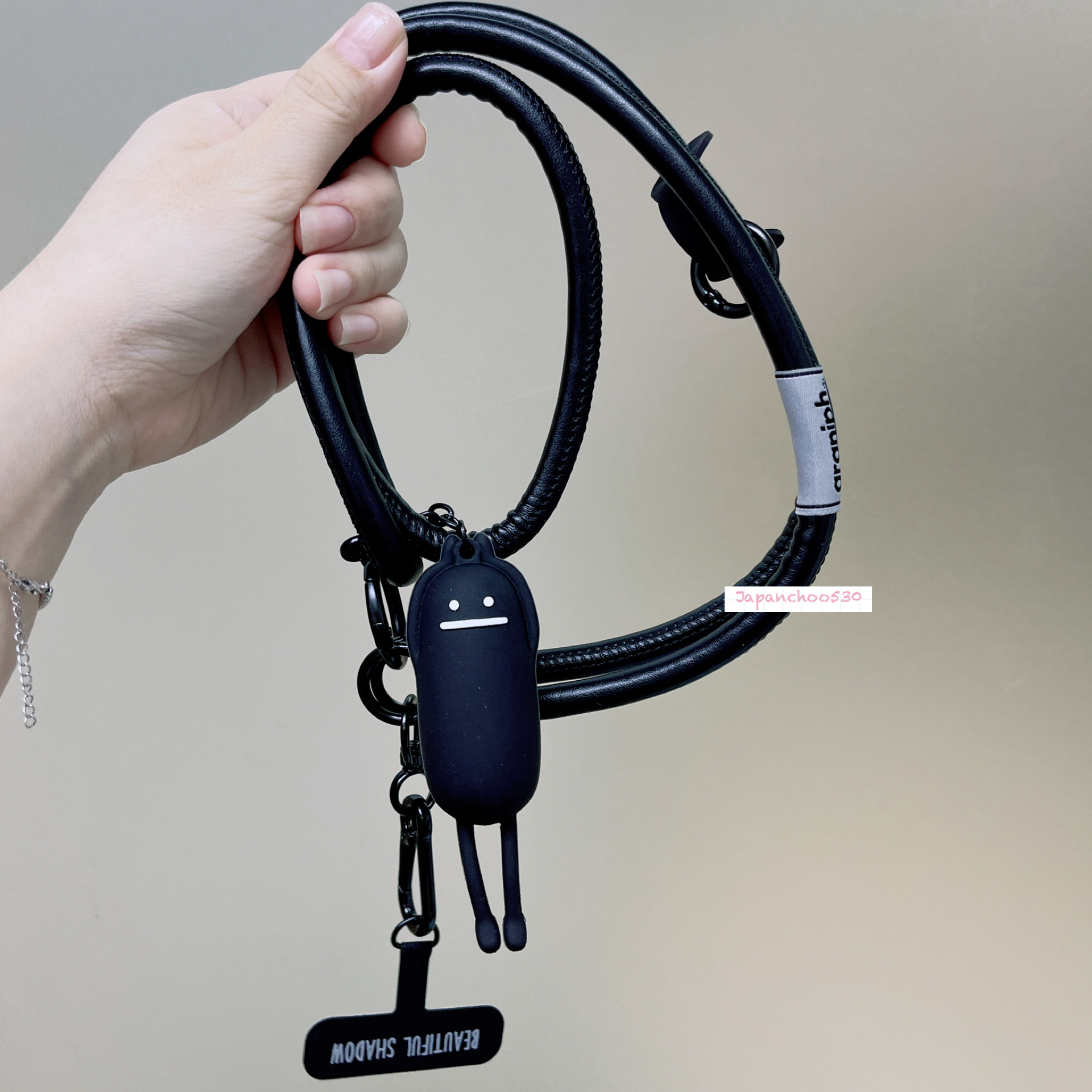 日本預訂📍日本黑豆人立體吊飾電話手帶/斜咩帶