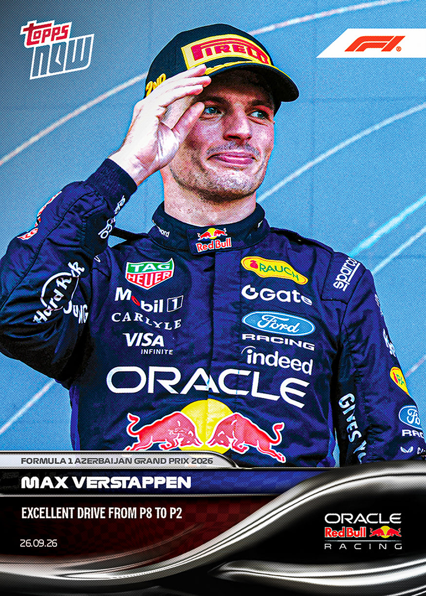 Max Verstappen - 2026 F1 Topps NOW® #63 Azerbaijan GP P8 至 P2 紀念卡【團購】