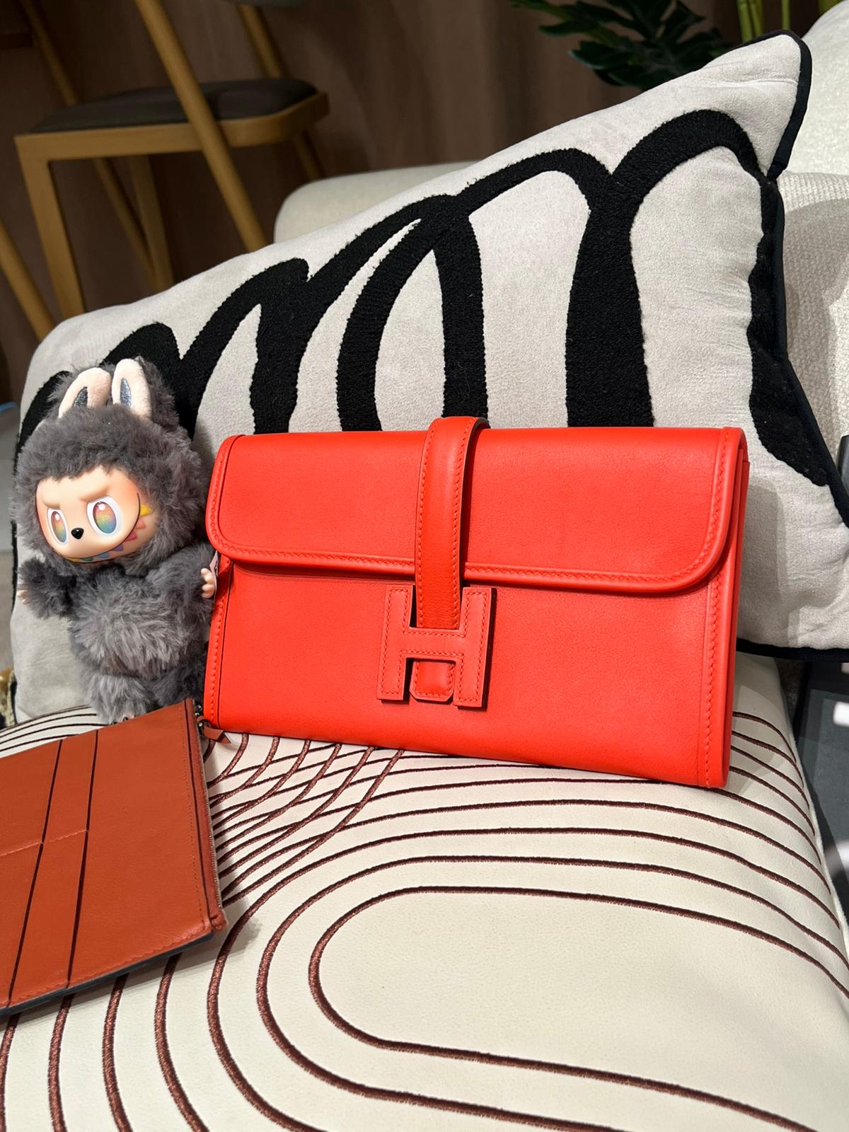 Hermes Jige Duo verso wallet ,STAMP D 100%Authentic ,98%new✅box  