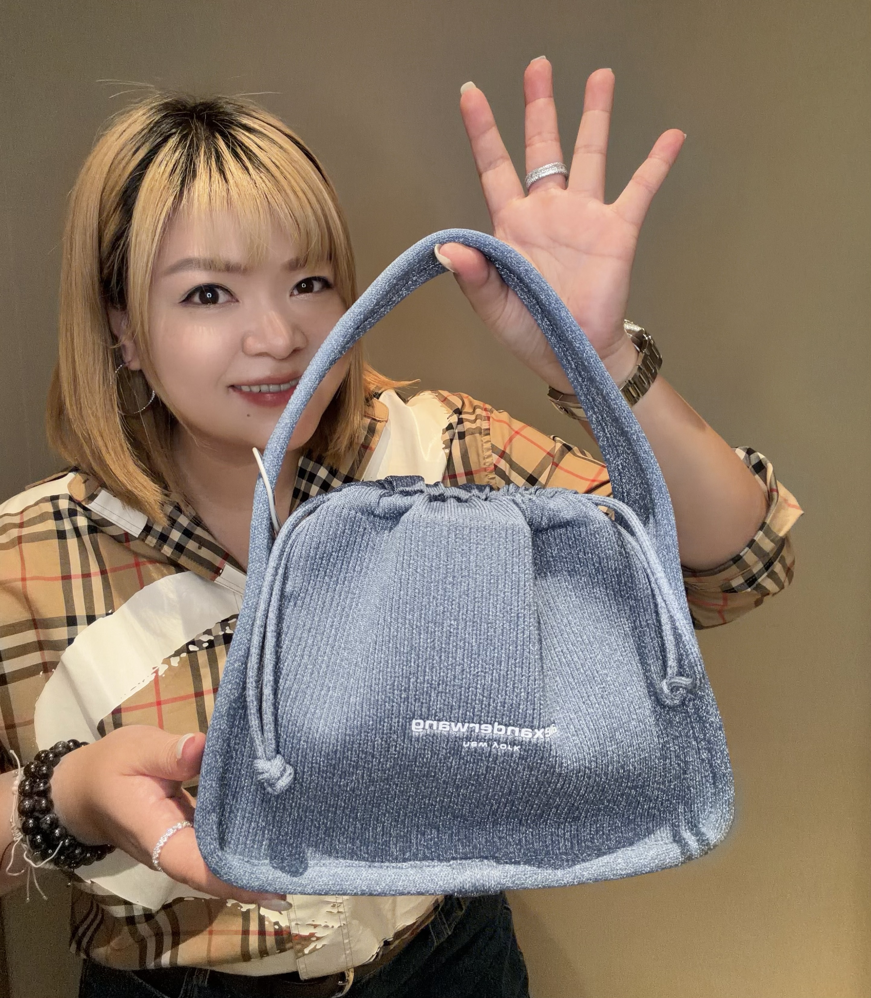 Alexander Wang small Ryan handbag 牛仔藍灰色