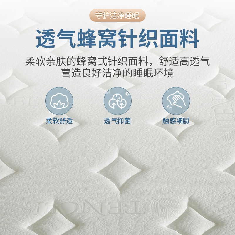 02105 床垫 USASIMMONS席梦思压缩卷包床垫记忆棉蓝盒子超软独立袋装弹簧床垫 900x1900