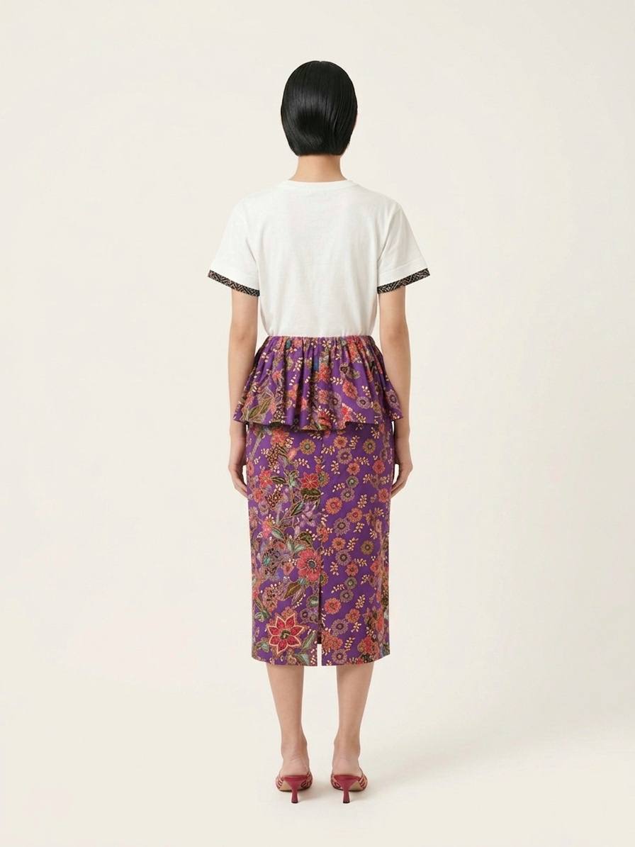 T8066 - Melur Peplum Batik Skirt