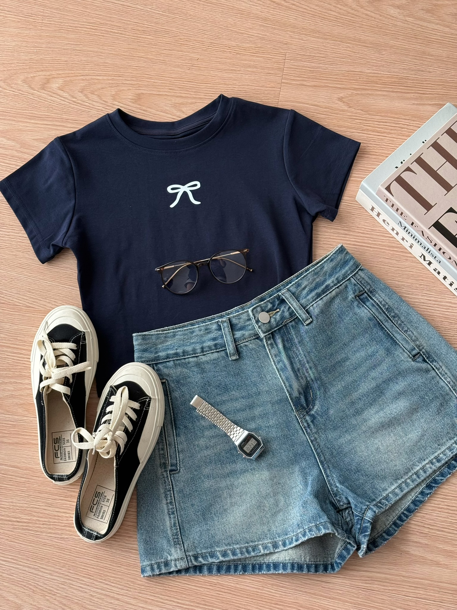 Nabi Cropped Top | Navy