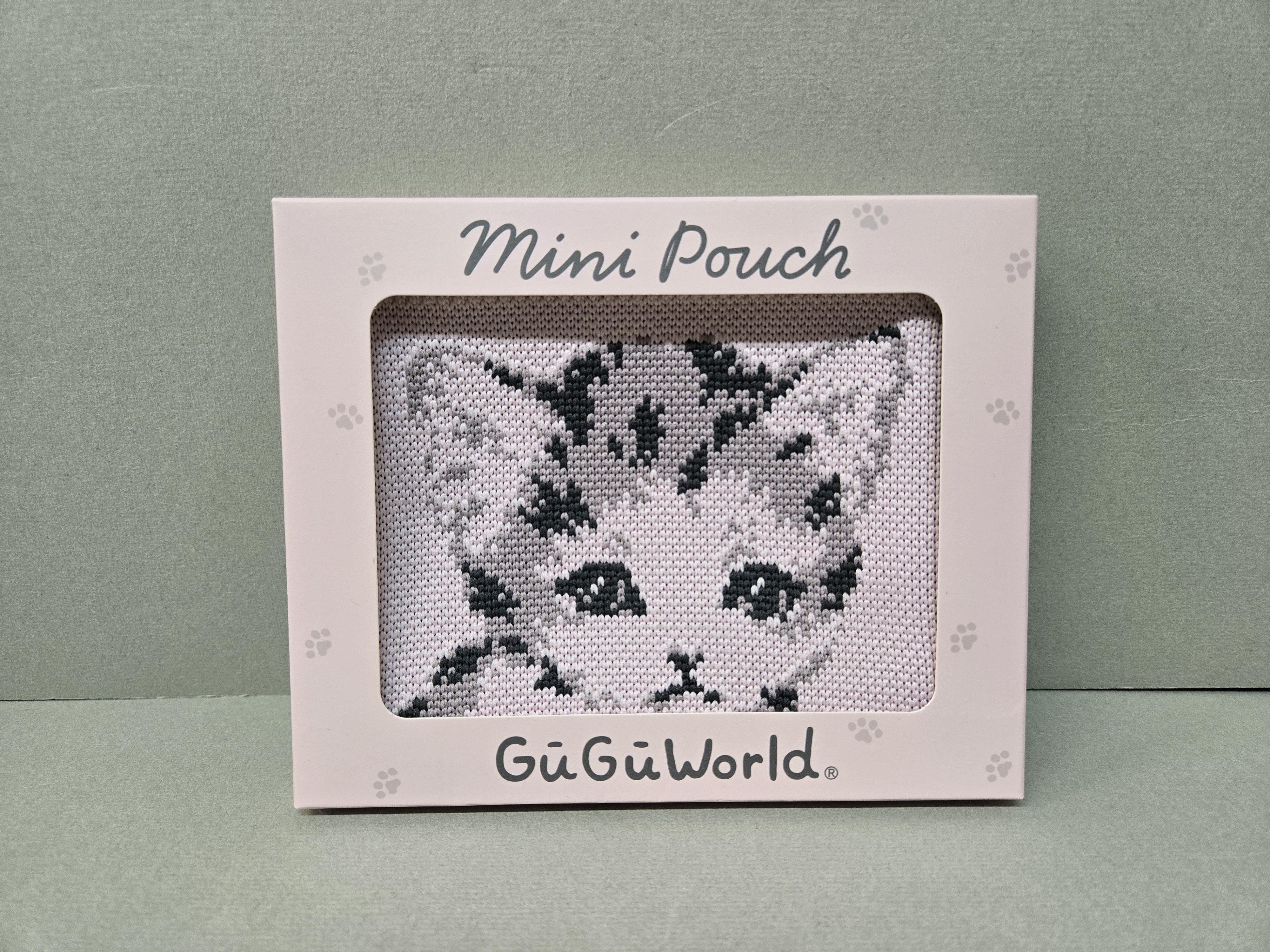 粉紅色針織貓咪细pouch