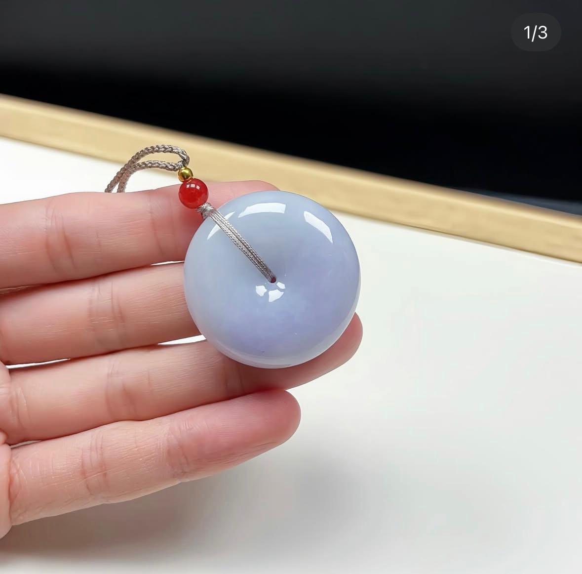 肥嘟嘟紫羅蘭翡翠平安扣