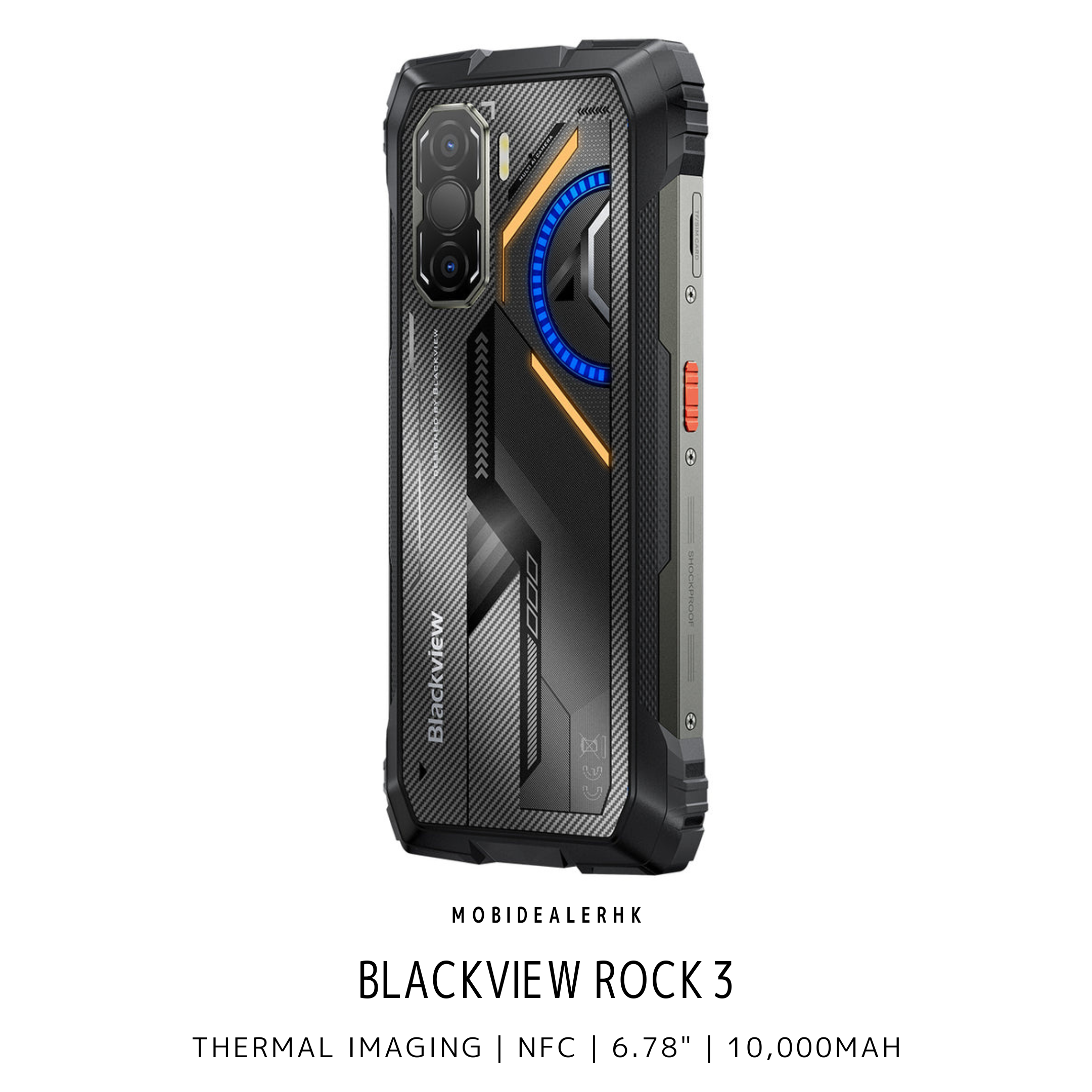 Blackview Rock 3 | 4G | 三防手機 | 熱感 | 露營燈 | NFC | 6.78" | 10,000mAh