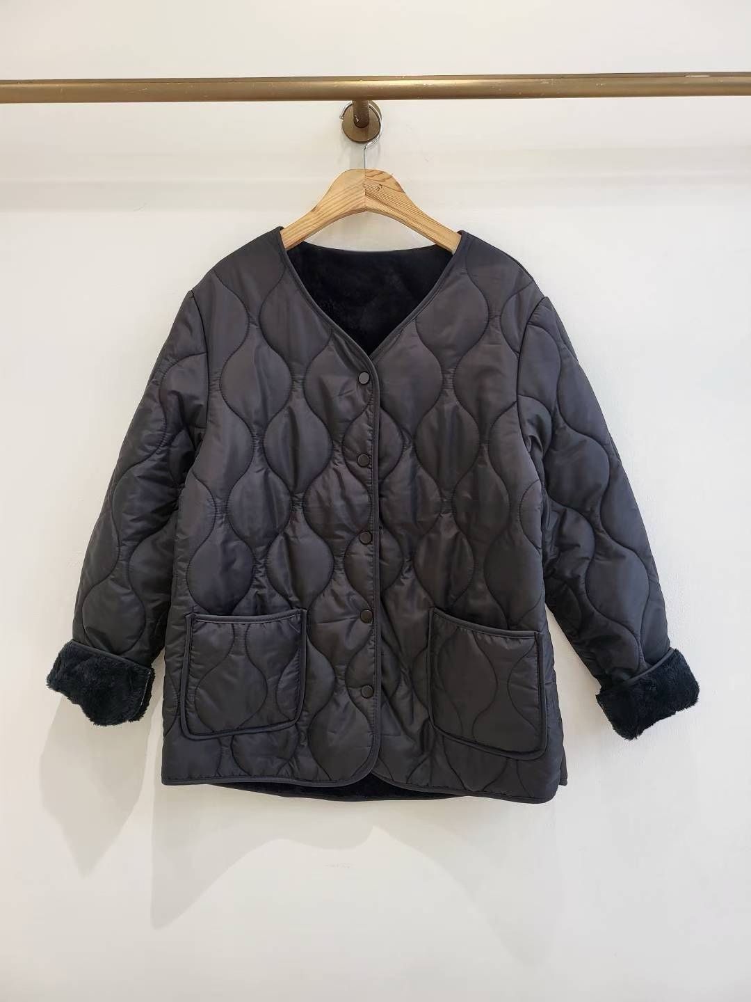 韓國東大門🌸 new design⭐️무지누빔잠바 夾棉毛毛褸