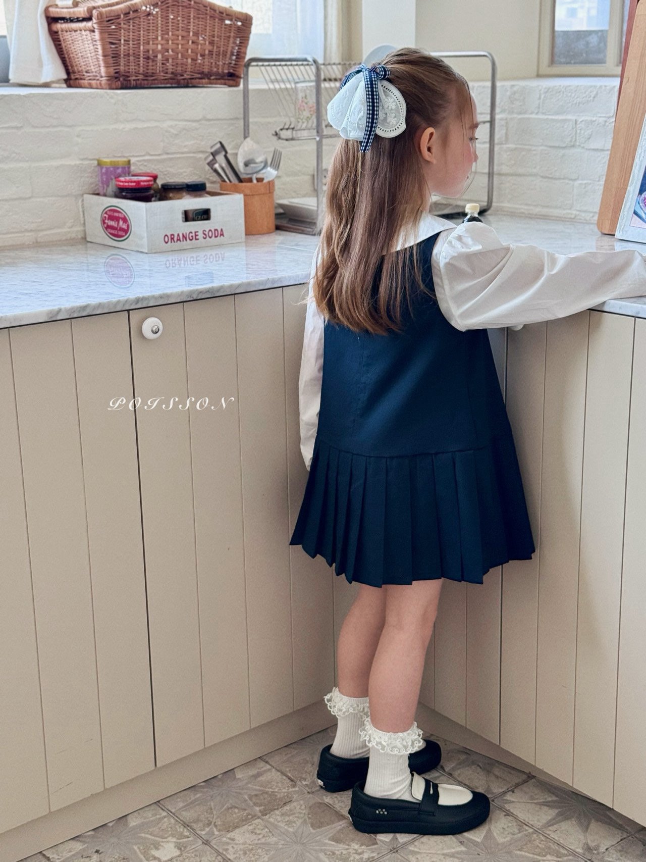 學院風百摺背心裙 (內搭需另配)