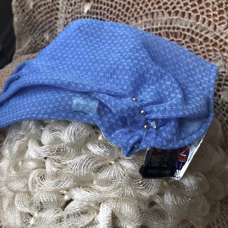 Vintage C.a. 1960s Austin Made in Canada Blue Pattern Beaded Gloves -  New Old Stock(MT165-3)