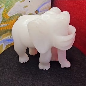 富貴吉祥白玉六牙象