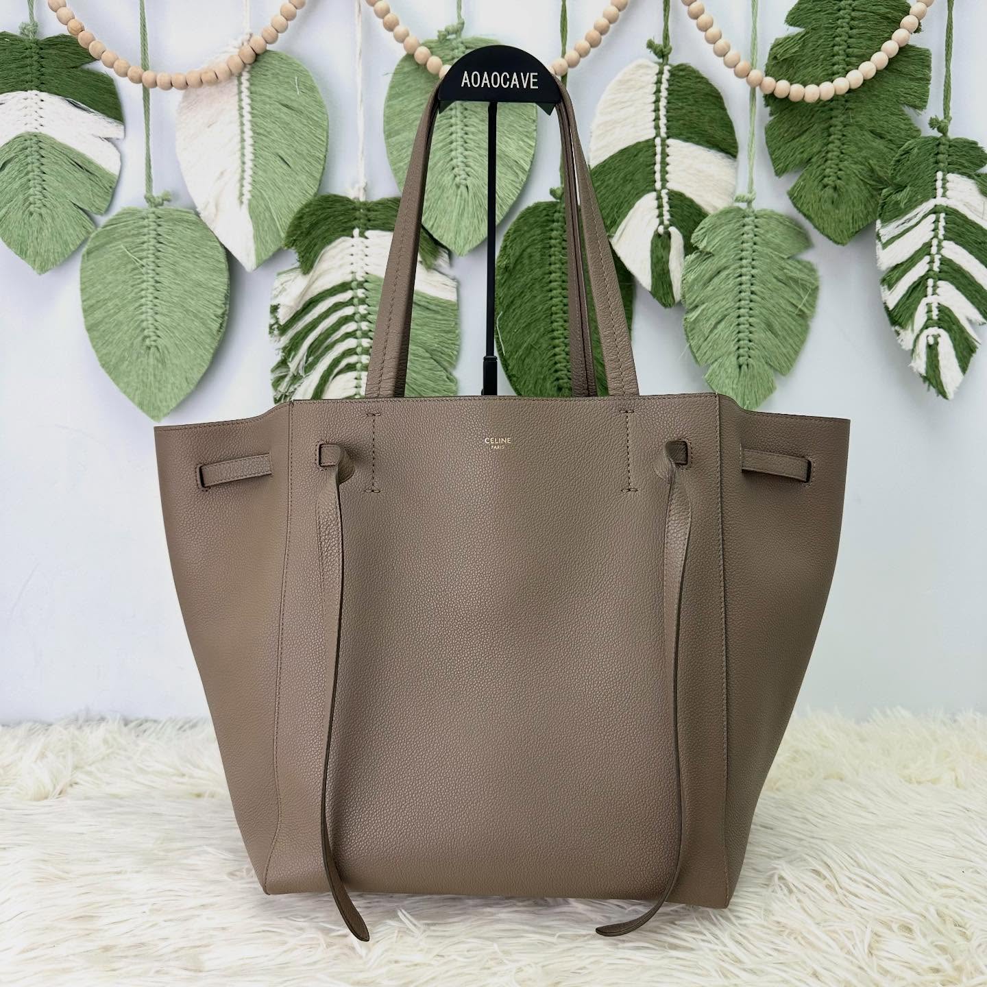 CELINE🤍PRE OWNED Cabas Phantom Small Size 大象灰 Tote Bag🤎
