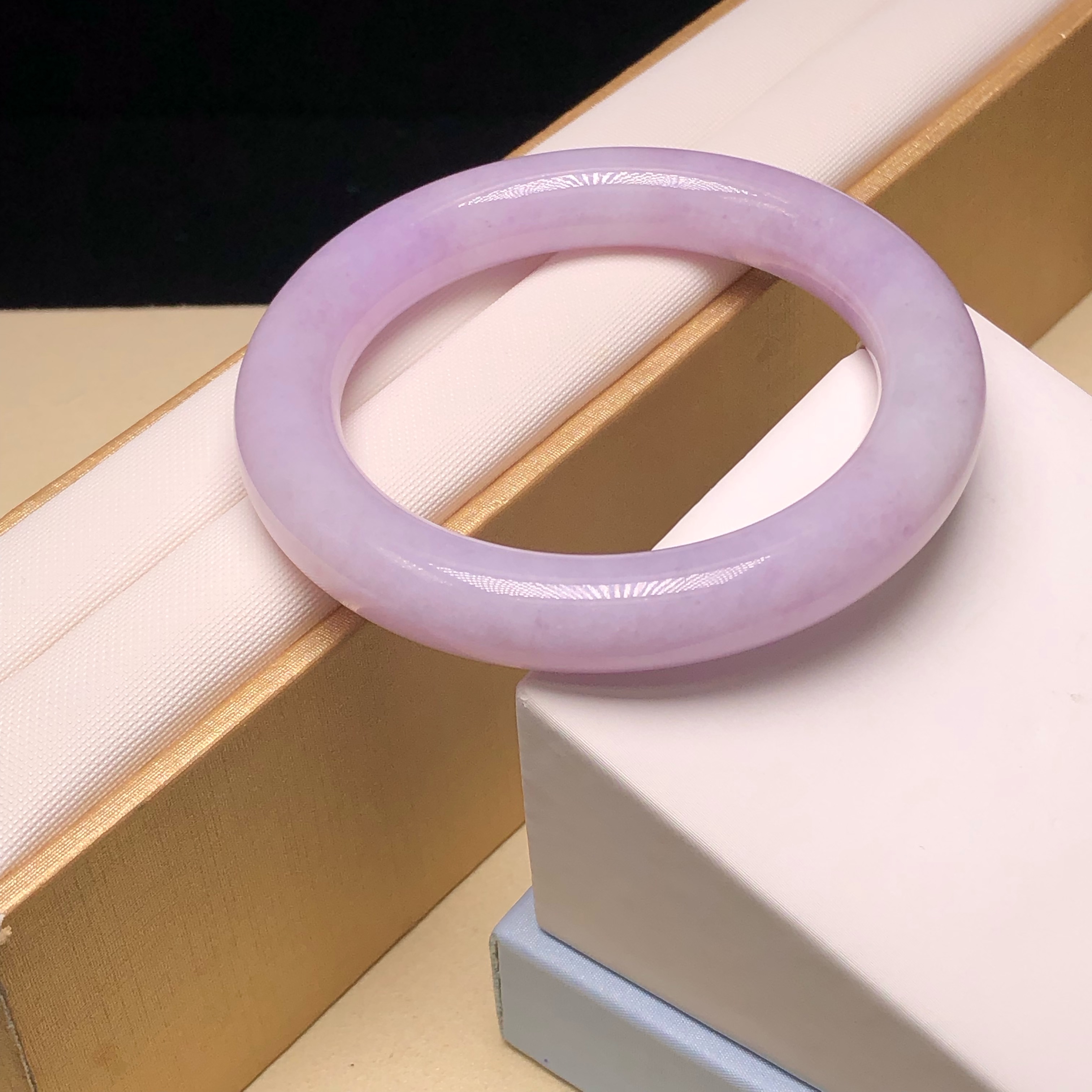 木那紫羅蘭帶翡圓鐲 54.2mm #C06309