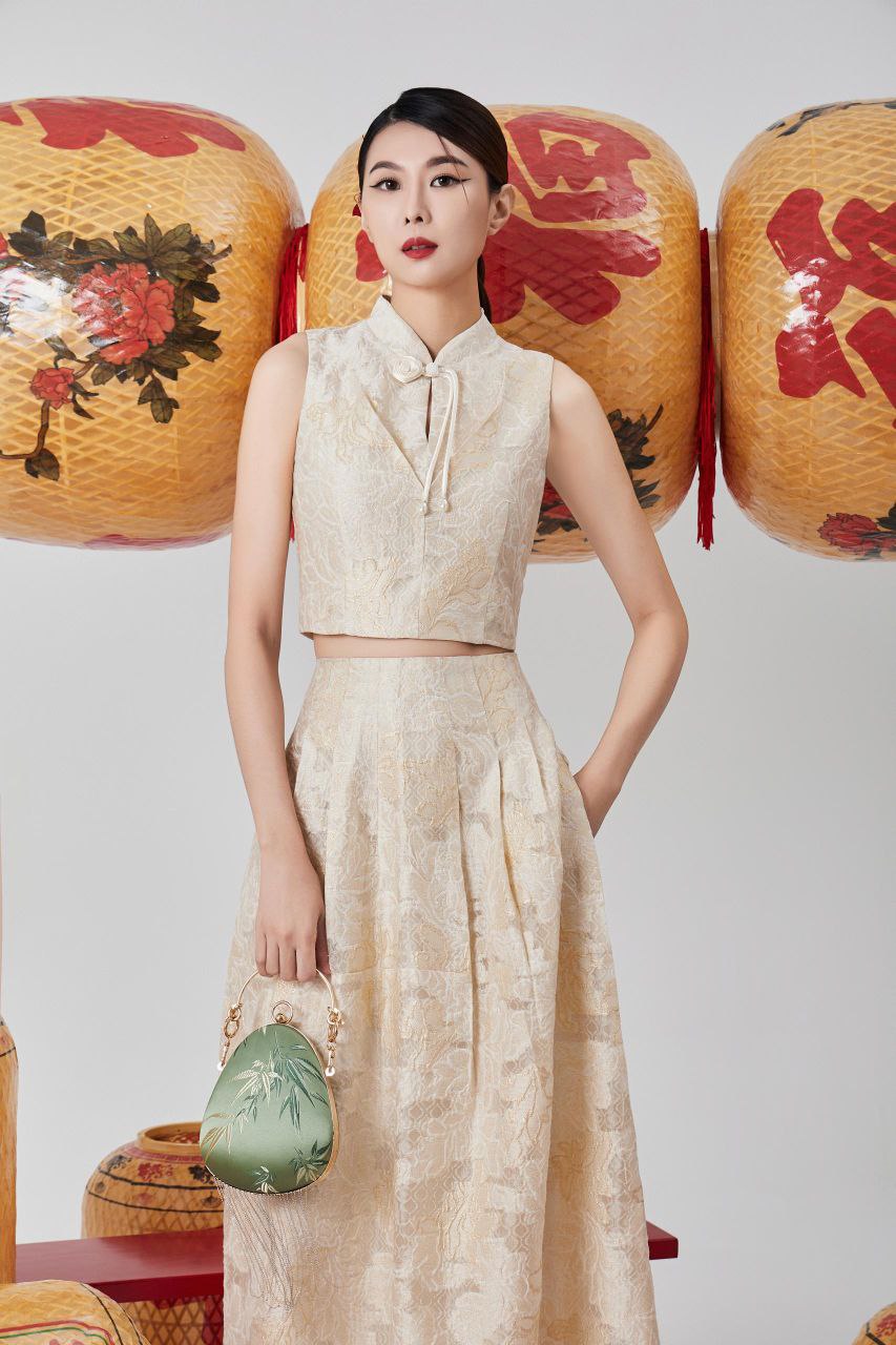 旗袍套装半裙 1393