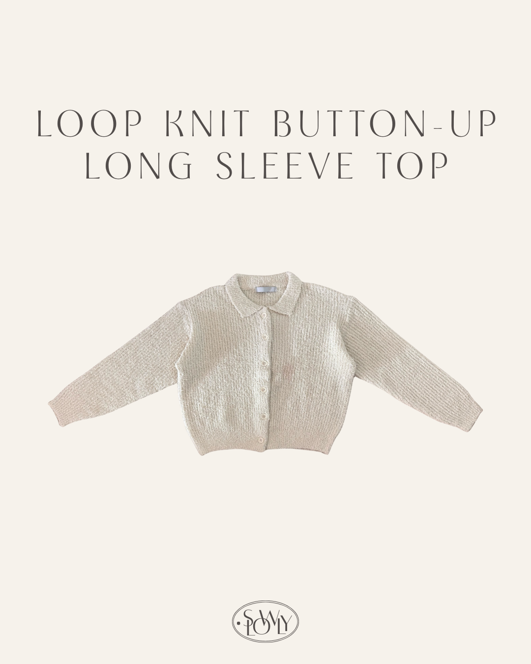 [超舒適不拮肉!]毛巾圈圈針織開鈕長袖上衣(四色入)