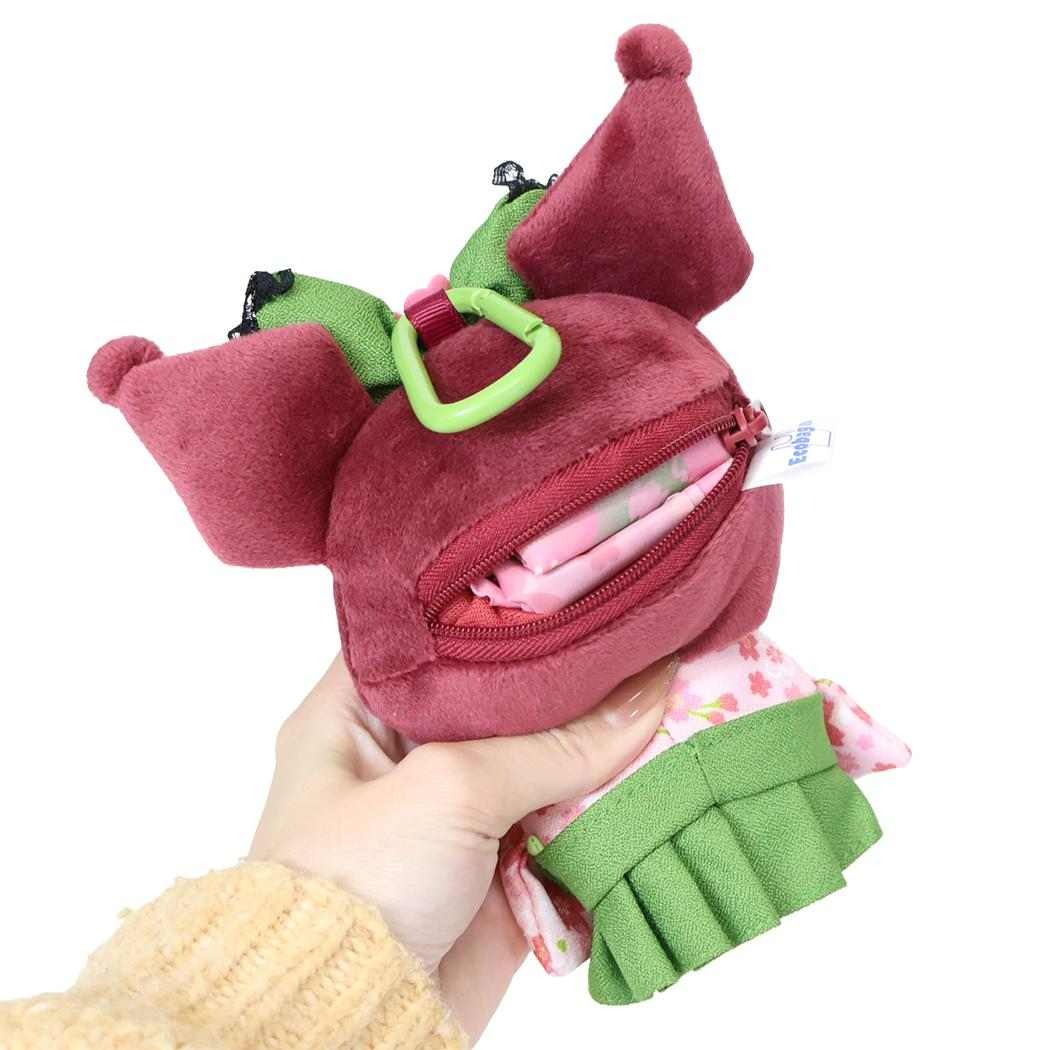 現貨｜Sanrio Kuromi 抹茶和服 日版 手挽 環保袋 + 毛公仔收納袋 (219893-25)