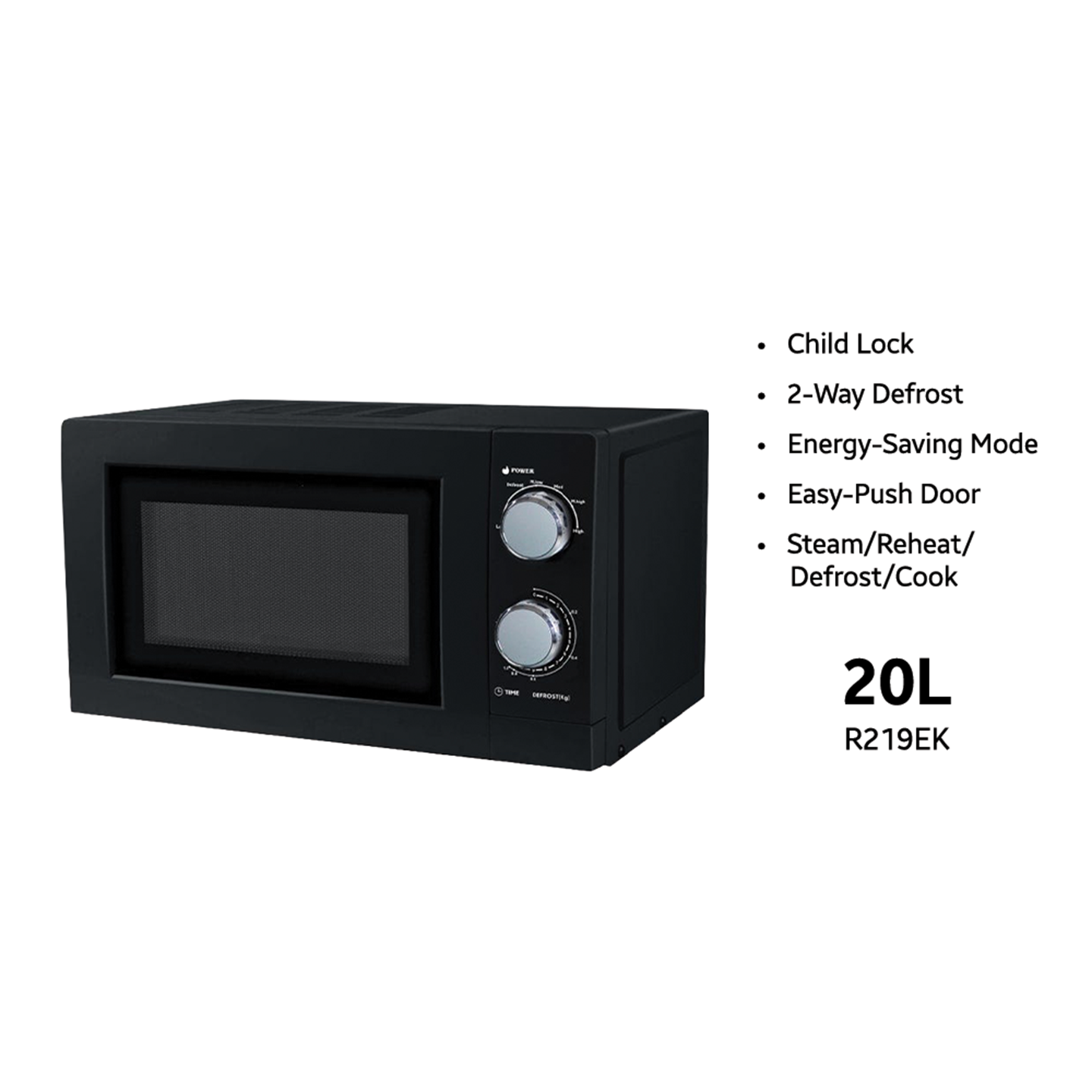 Sharp 20L Mechanical Microwave Oven (R219EK)