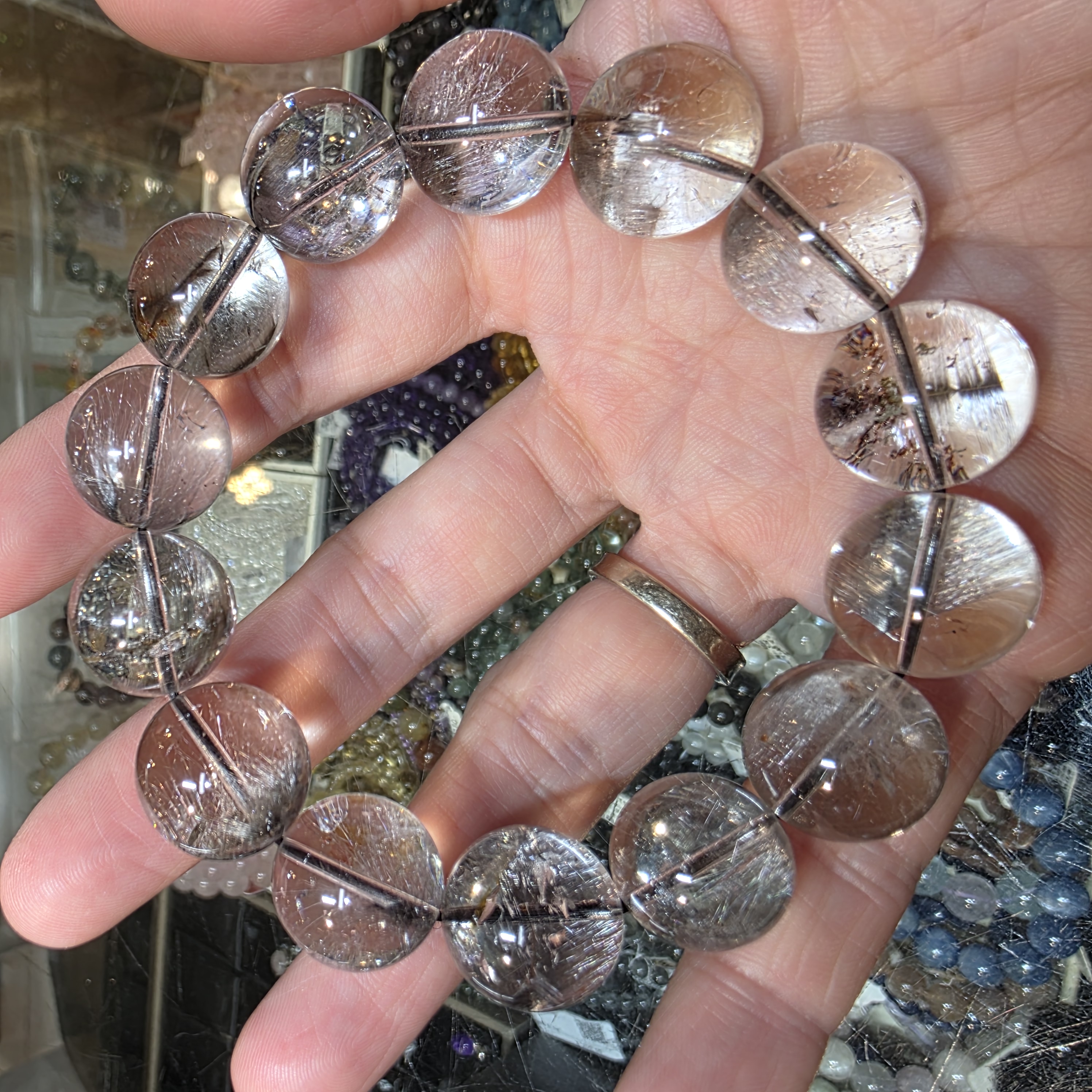 黑銀鈦晶手串(Silver Rutilated Quartz)