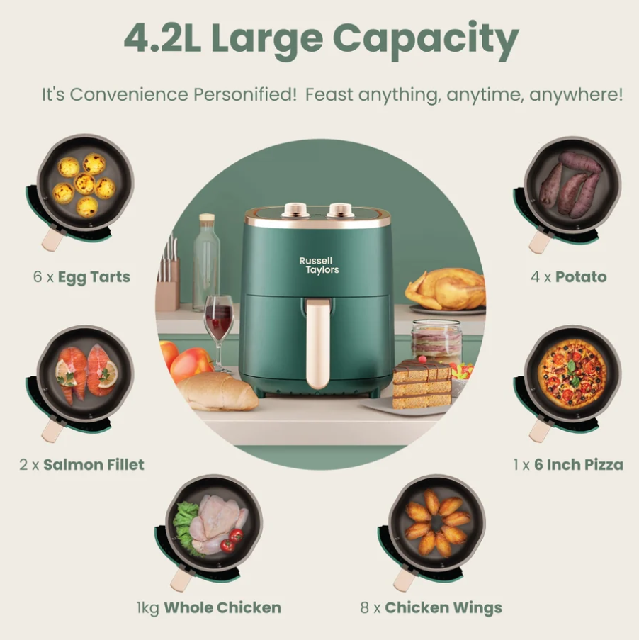 Russell Taylors 4.2L Air Fryer - Green (Z1G)