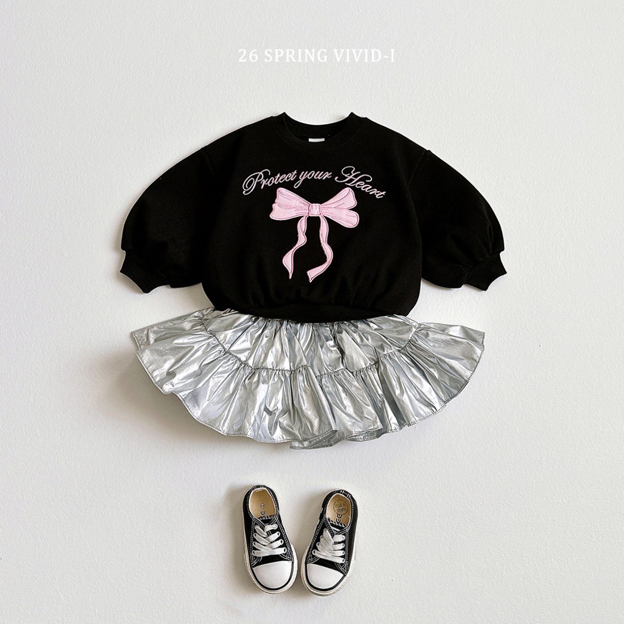 🌸預訂 韓國直送🌸🇰🇷VIVIDI三色雷射閃亮荷葉邊層疊短裙