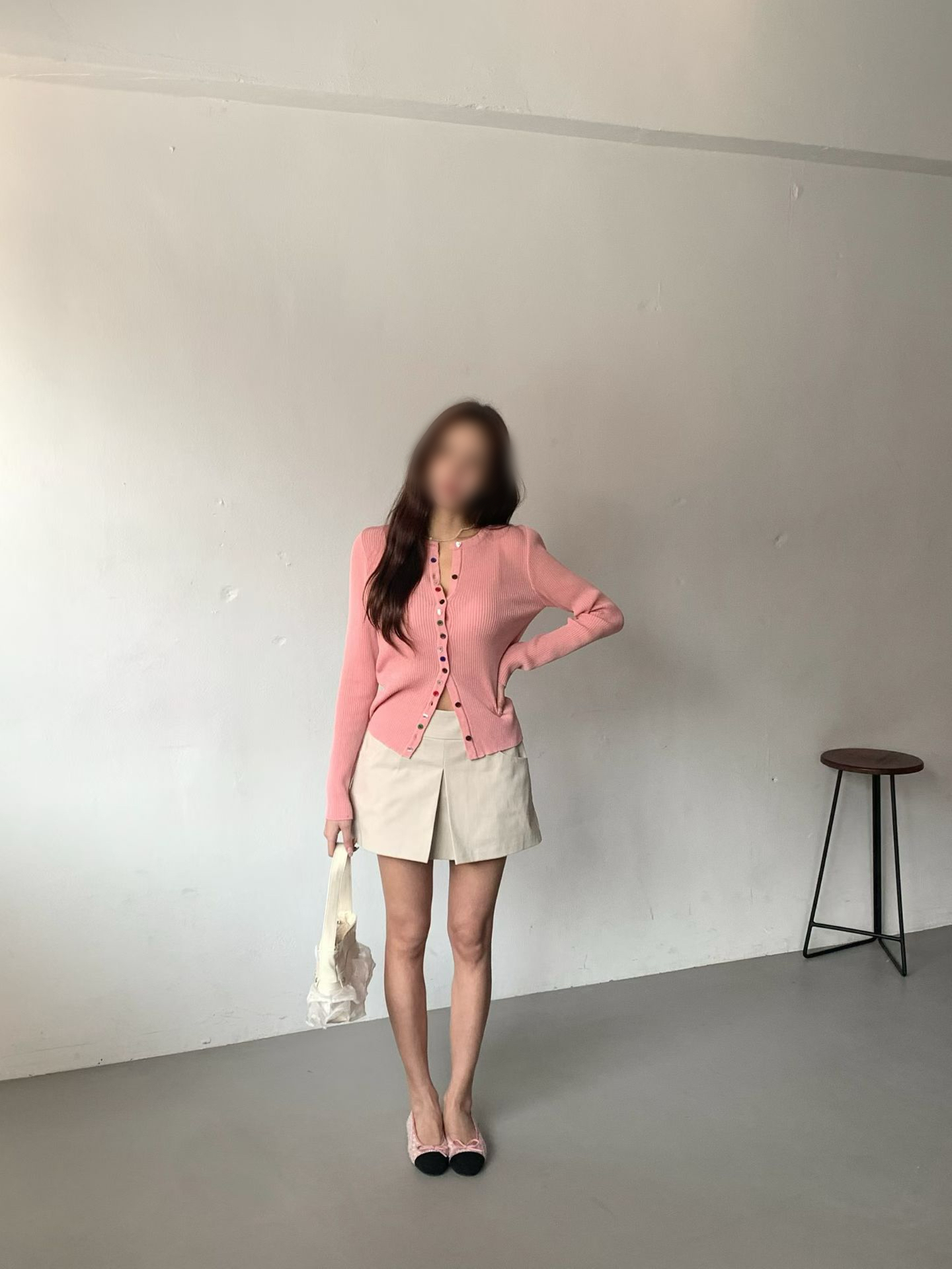 Rainbow buttons cardi/top