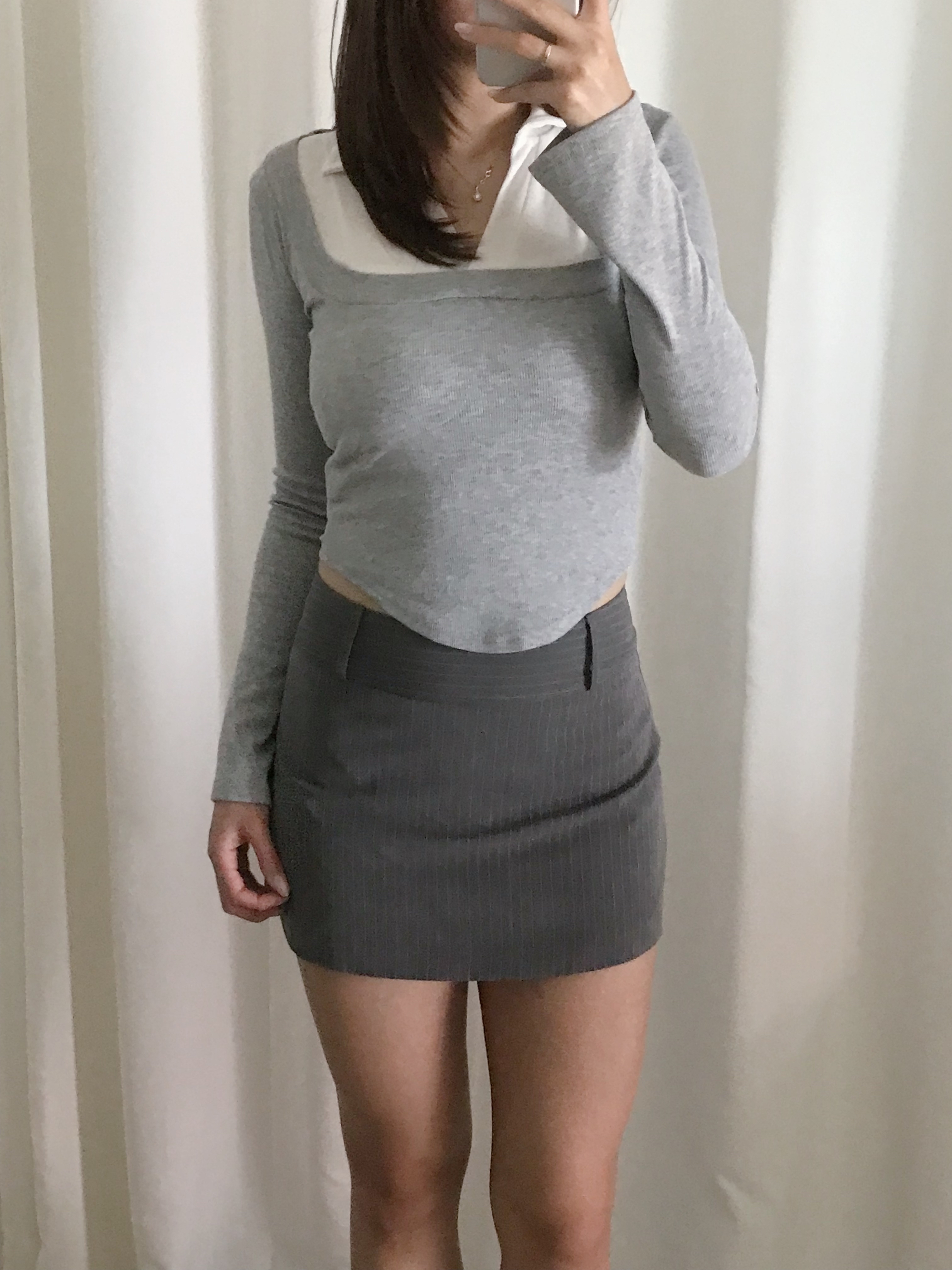 復古直條紋短裙(兩個尺碼)