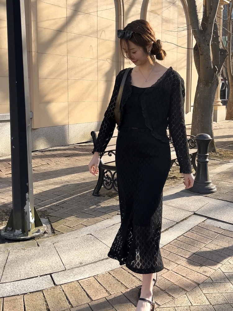 The Lacie Cardigan Set (Black)