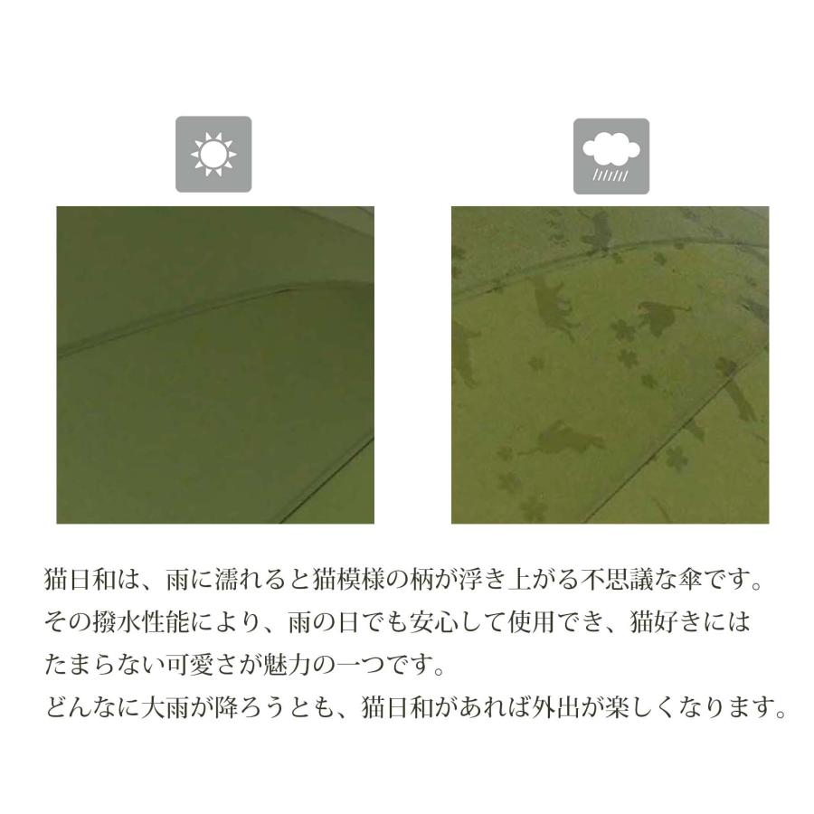 🔥🔥【日本直送《SANTOS》遇水浮影貓咪/櫻花 6骨手開折疊傘】